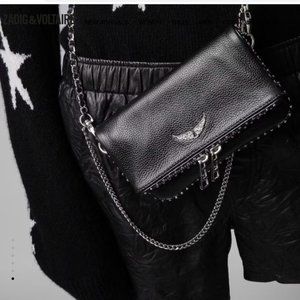 BNWT Zadig & Voltaire Rock Nano Stud Clutch
